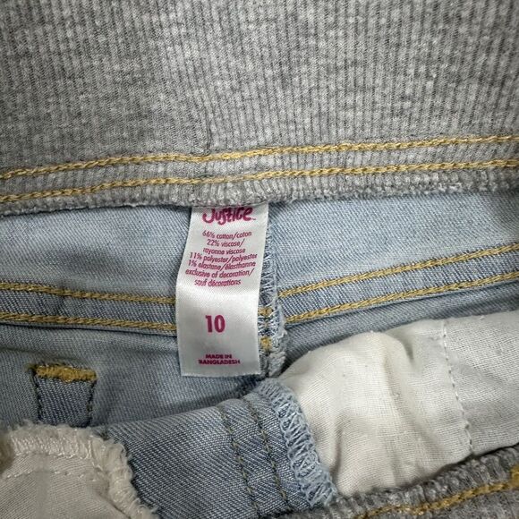 Justice Denim Shorts, 2 pairs, Light blue and dark blue, Size 10 - Picture 3 of 7
